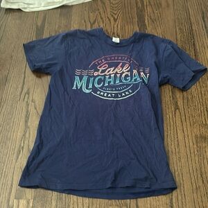 Lake Michigan blue tee